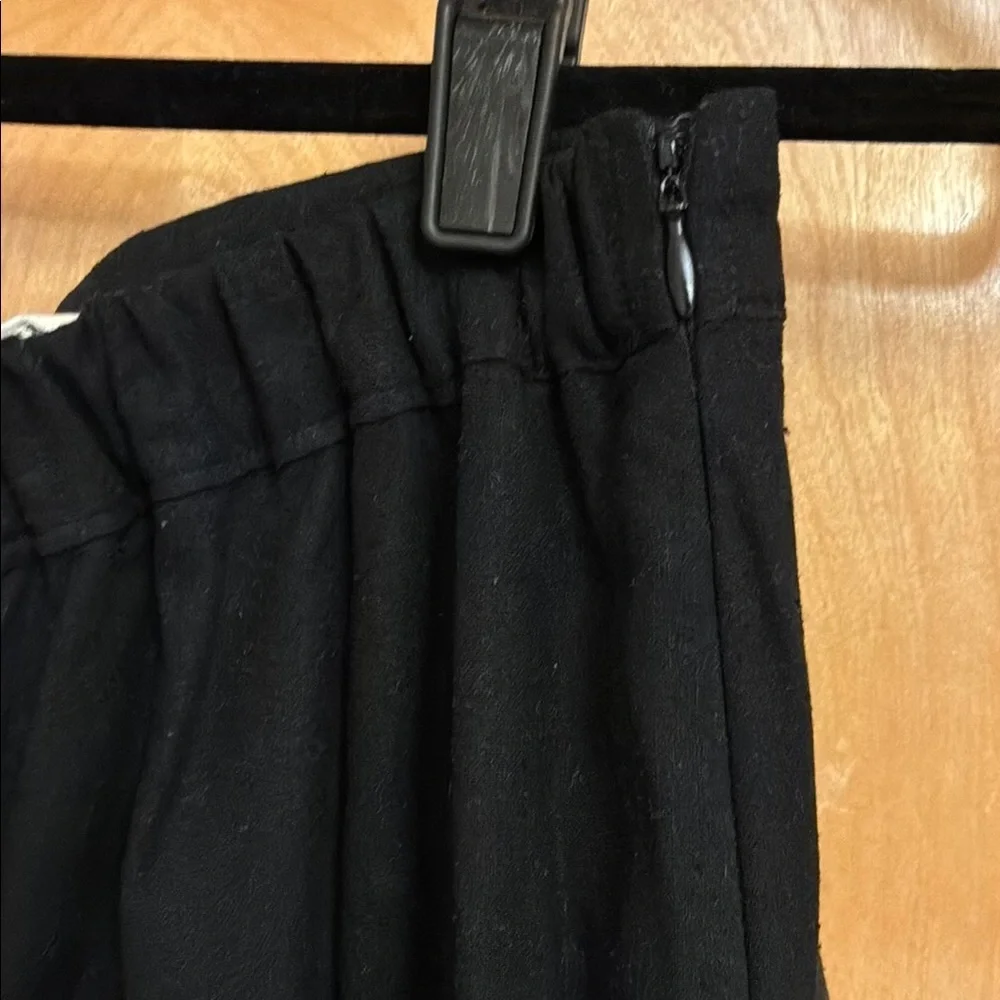 Jamie + The Jones Raw Silk Black Wide-Leg Pants - Picture 5 of 5